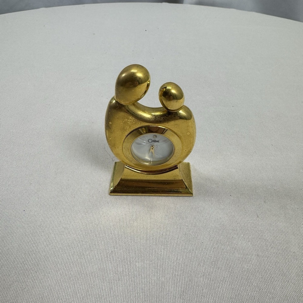 Vintage Colibri Mother of Pearl Diamond Clock Japan - Needs Battery?